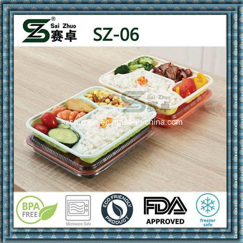 4compartment High Quality Cheap PP Plastic Lunch Box