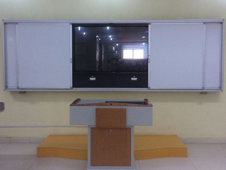 School Sliding Cabinet Blackboard