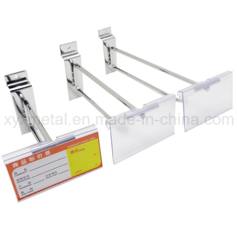 Double Wire Hanger Supermarket Shop Fitting with Tag Ticket Holder