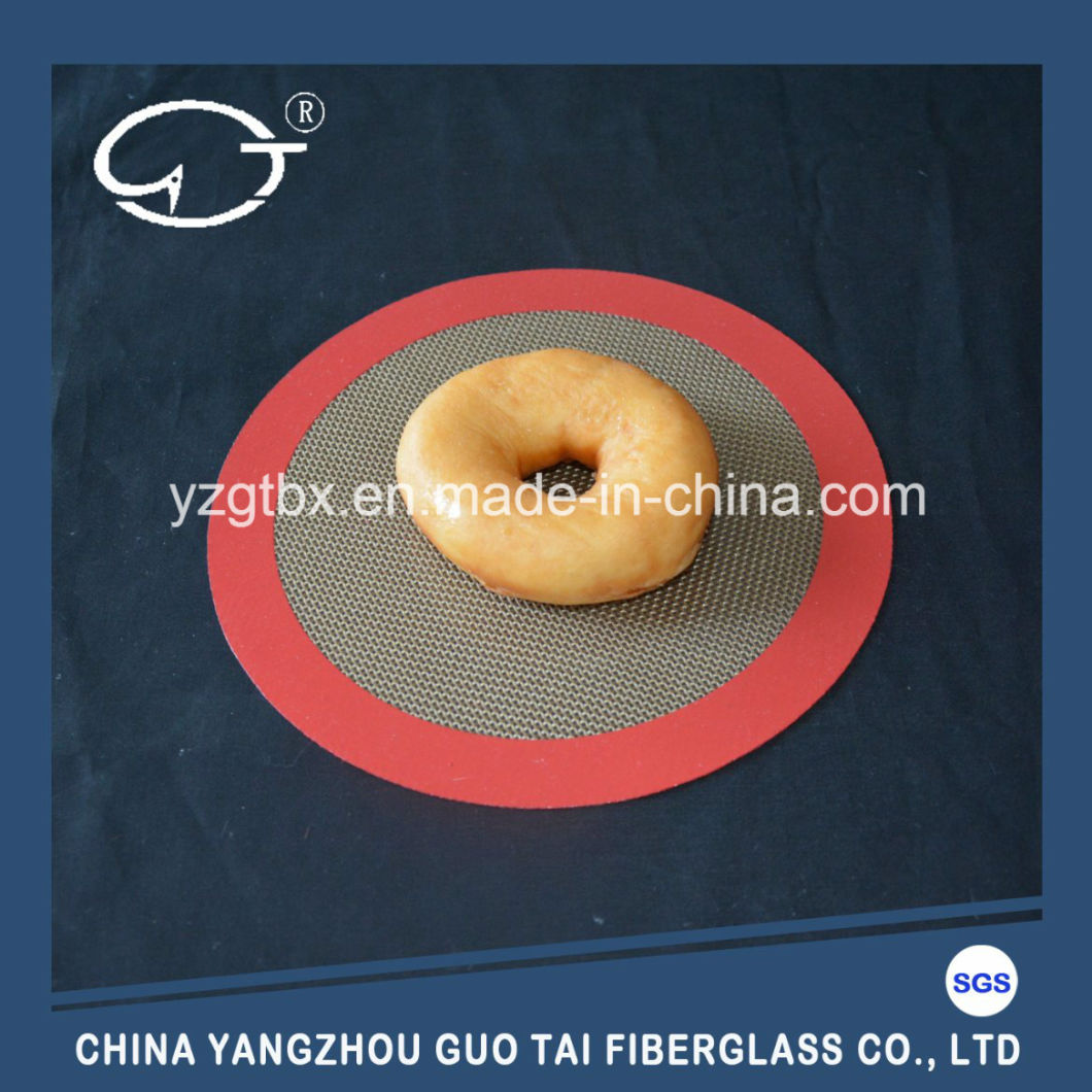 6'' Inch Red Round Non-Stick Silicone Baking Mat