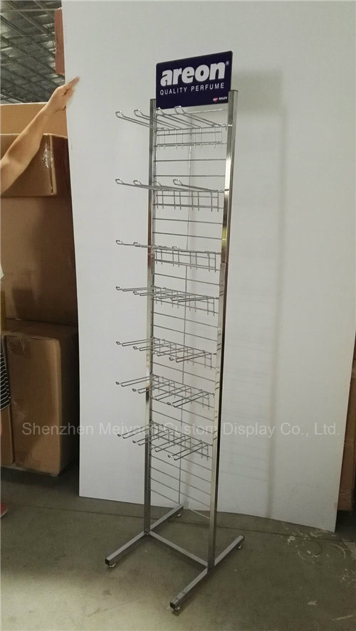 Supermarket Electroplating Wire Mesh Display Stand for Hanging Items