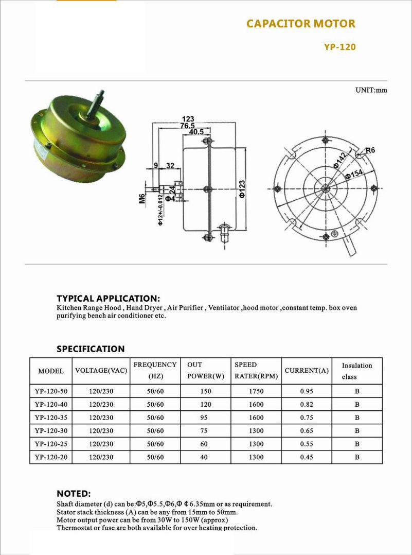 Electrical AC Motor for out Door Air Conditioner