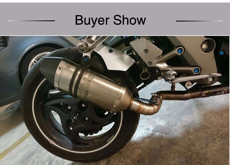 Motorcycle Exhaust Middle Pipe Link Pipe Slip-on Motocross Connecting Tube