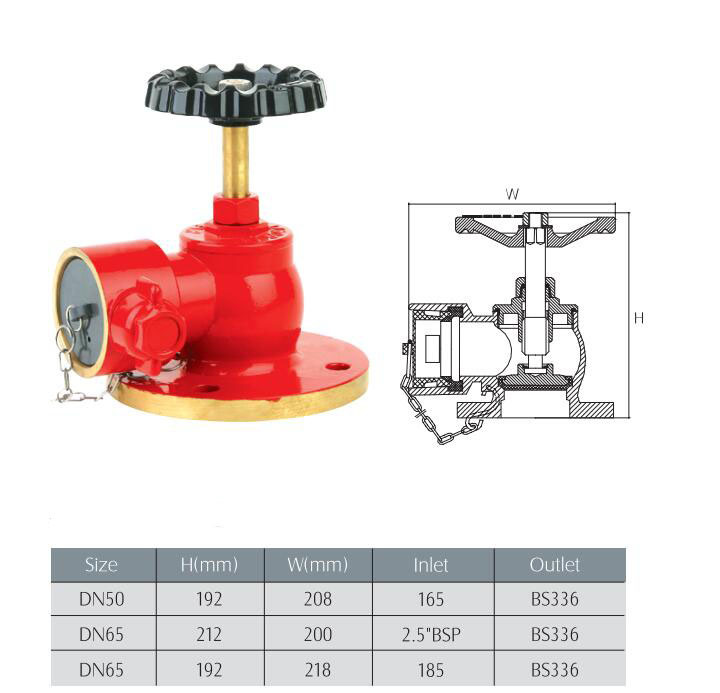 Fire Hose/Hydrant Landing Valve Right-Angle Type