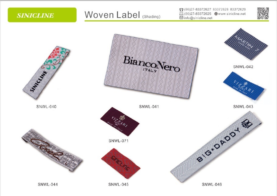 Sinicline Sewing Fabric Label Printing Colored Cotton Woven Label Accept Custom