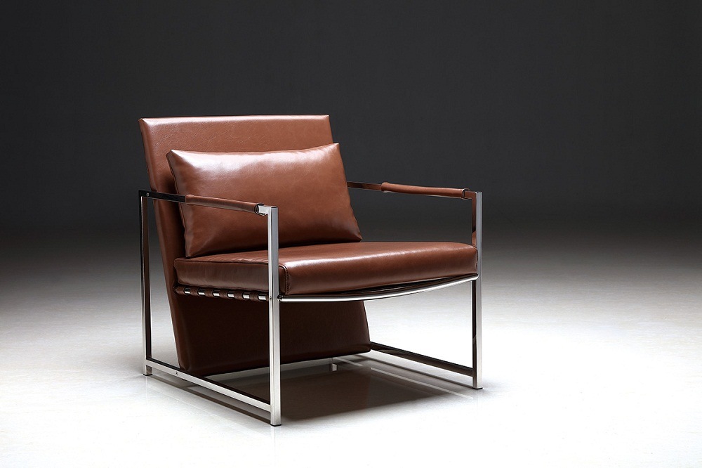 The European Design Best Sell Lounge Chair Stainless Steel Frame Ec-043