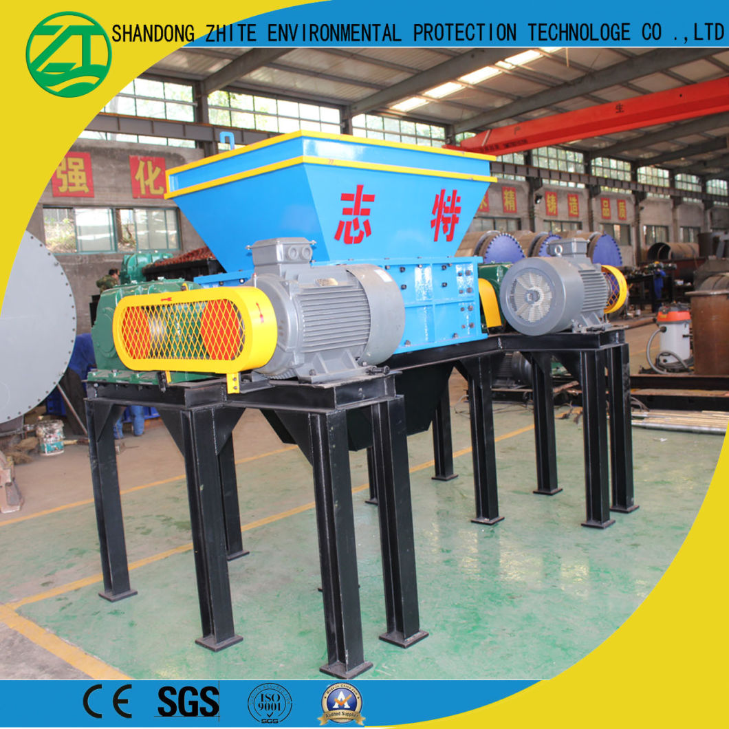Plastic/Tire/Wire/Drum/ Wood/ Rubber/Film/ Metal/ Bags Double Shaft Shredder