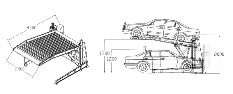 Scientific and Economical Sloping Hydraulic Parking Equipment