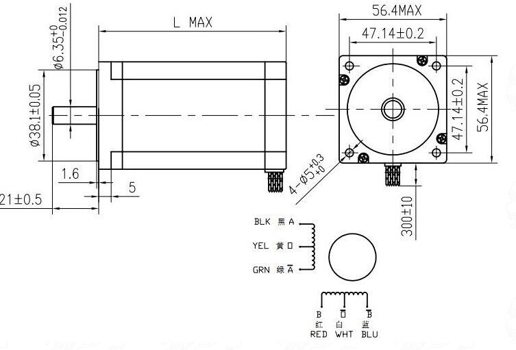 Stepper Motor for Sewing Machine NEMA 23 Stepper Motor 1750mn. M 2.5A 6.6V for Cncn Router Machine