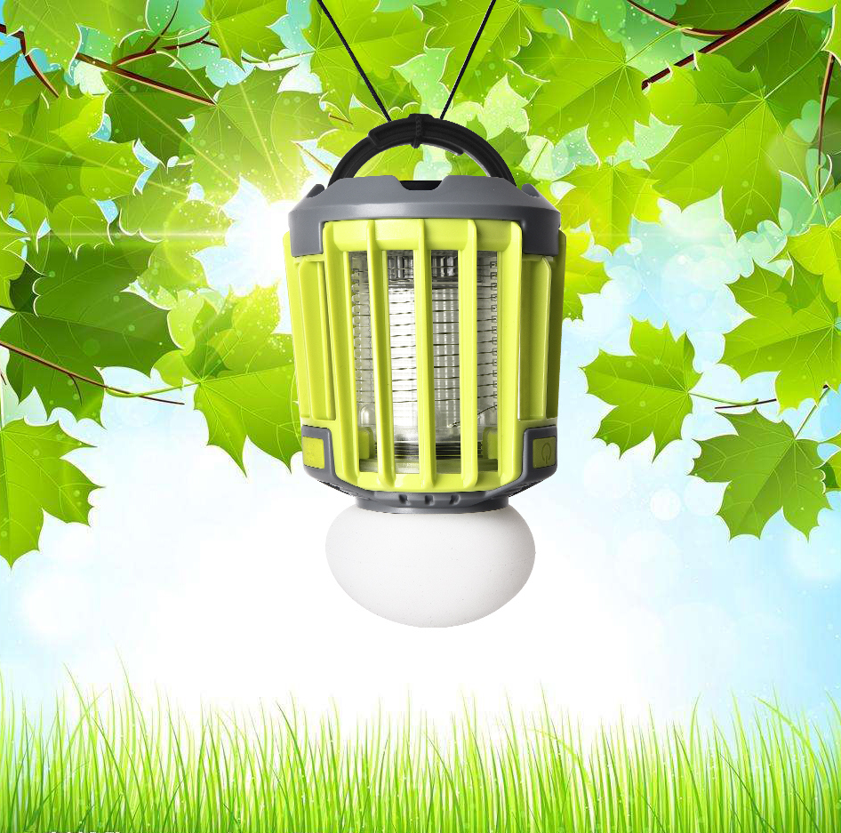 Plastic Mosquito Zapper Killer Camping Lantern Tent Light Lamp