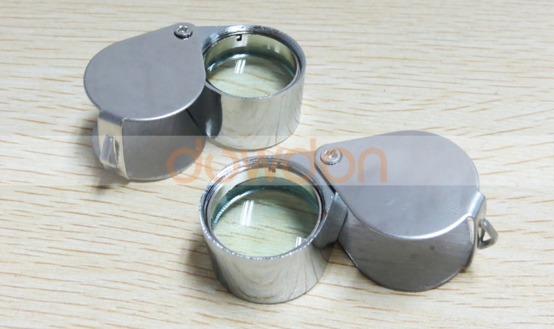 Wholesale Price Cheap 30 X 21mm Mini Silver Metal Pocket Magnifier 30X Magnifier