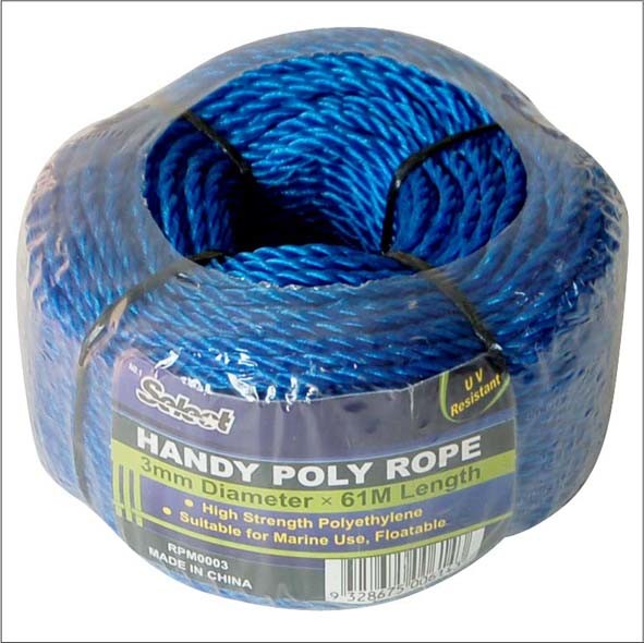 Rope Mini Coil Poly Blue DIY Hardware 3mm*61m