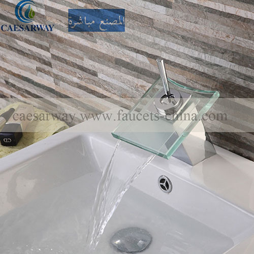Cascada Grifos Con LED Del Lavabo Basin Faucet with Watermark Approved for Bathroom