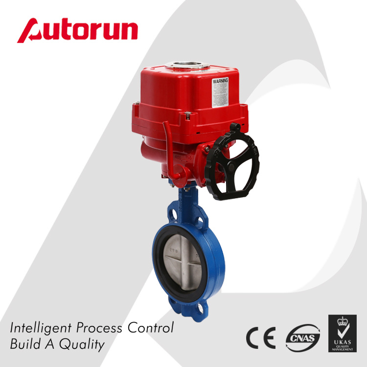 Wenzhou Supplier Wafer Connection Explosion Proof Motorized Butterfly Valve