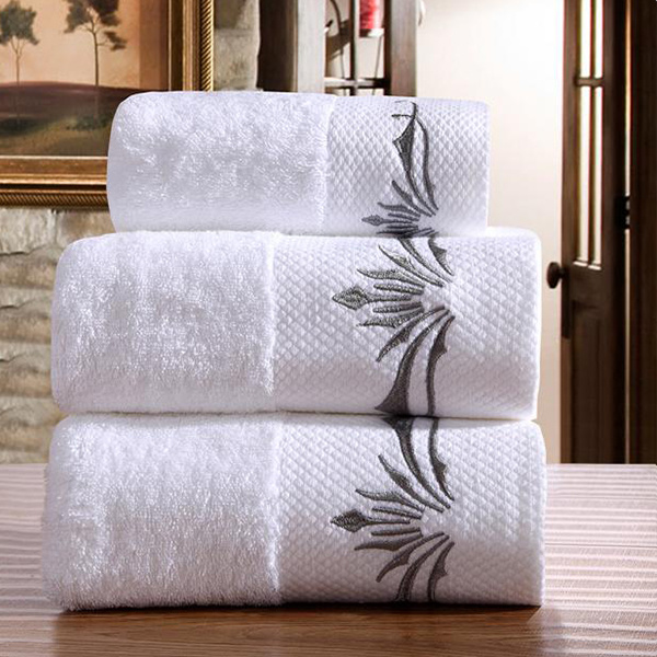 Luxury Cotton Border Terry Bath Towel Sets