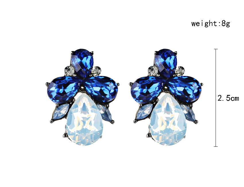 Fashion Imitation Jewelry Women Korean Statement Crystal Stud Earrings