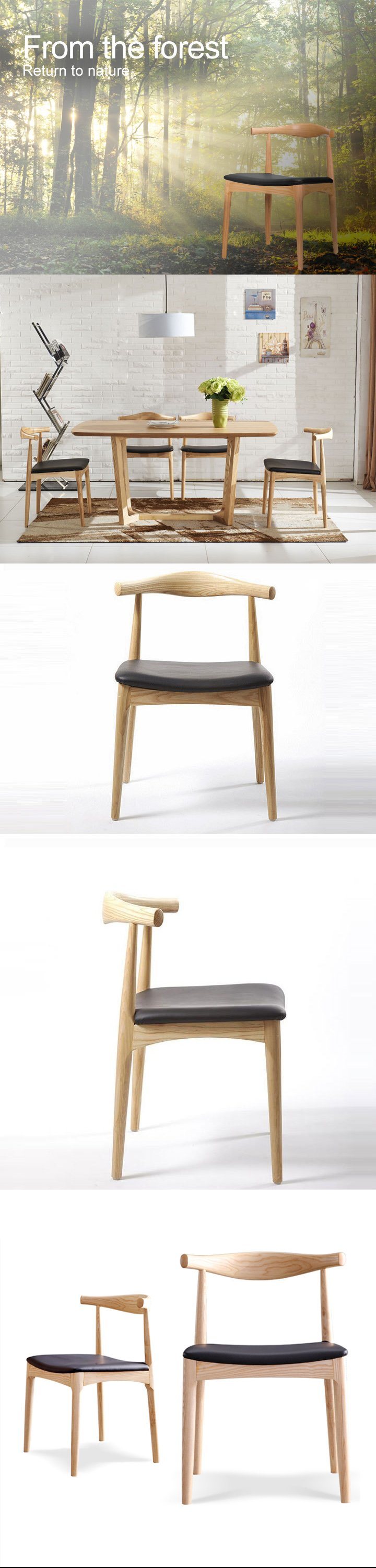 Modern Dining Chair Wood Restaurant Furniture Wood Chair for Home