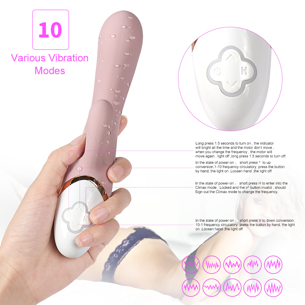 Fast Orgasm Waterproof 10 Vibrating Personal Wand Massager Frequencies Handheld Sex Vibrator