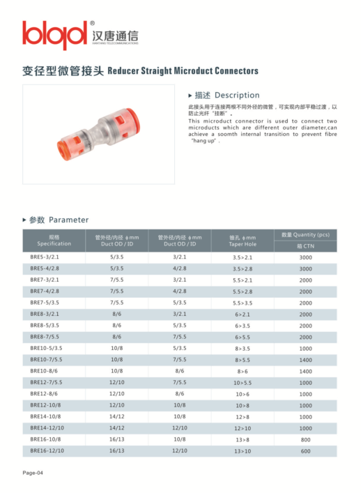 Fibre-Optical Fitting/Micro Duct Fitting