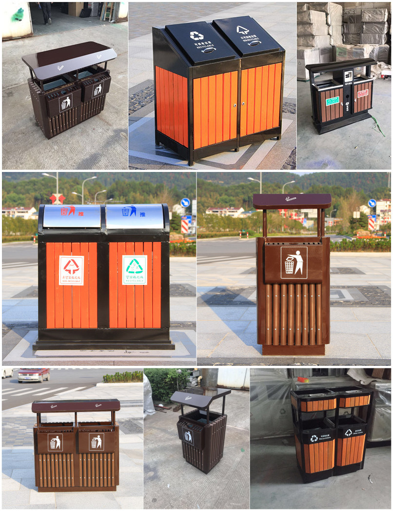 Garden furniture Eco-Friendly Durable WPC Outdoor Dustbin