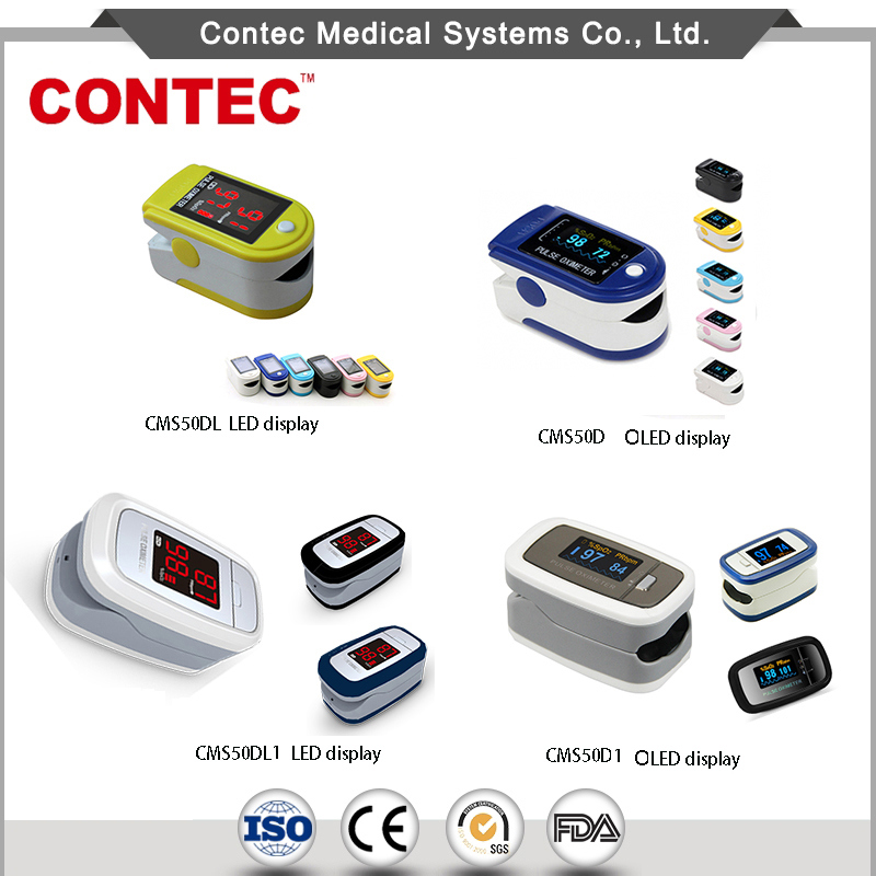 Contec Cms50dl LED Fingertip Oxygen Monitor Pulse Oximeter Medical Equipment