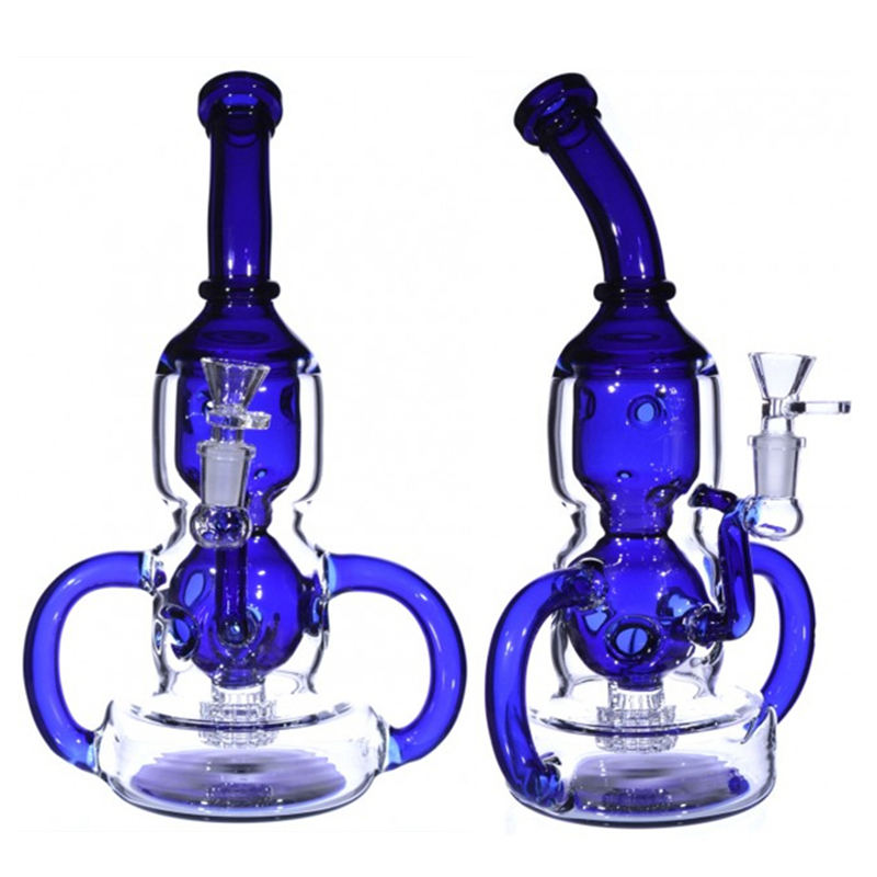 Hbking New Arrival 420 Glass Water Pipes Wholesale Price Glass Bubbler Tobacco Waterpipes Recycler Beaker Base Glass Smoking Pipes Copper Plating Glass Pipes