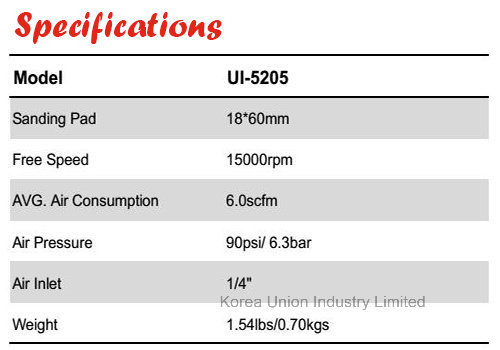 Professional Quality Reciprocating Air Mini Finger Belt Sander