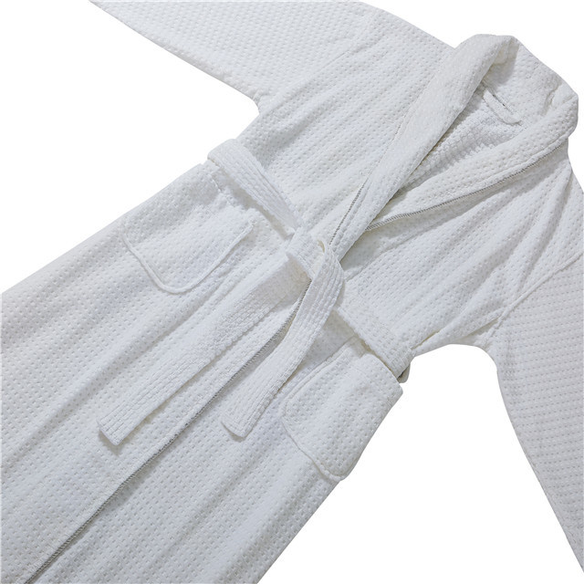 Warm 100 Cotton Men's Hotel Check Velour Bathrobe