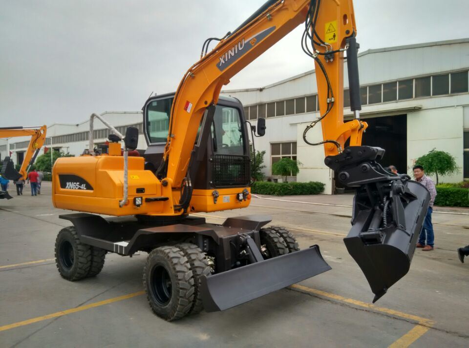 Wheel Excavator with Grabber, Tilt Bucket, Auger, Hammer