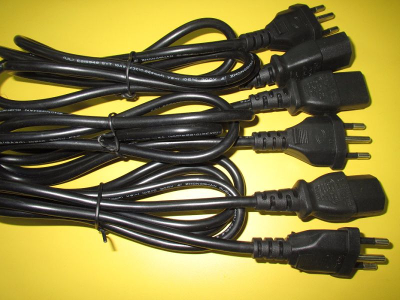 Inmetro Approved Brazil 2pin Power Cord