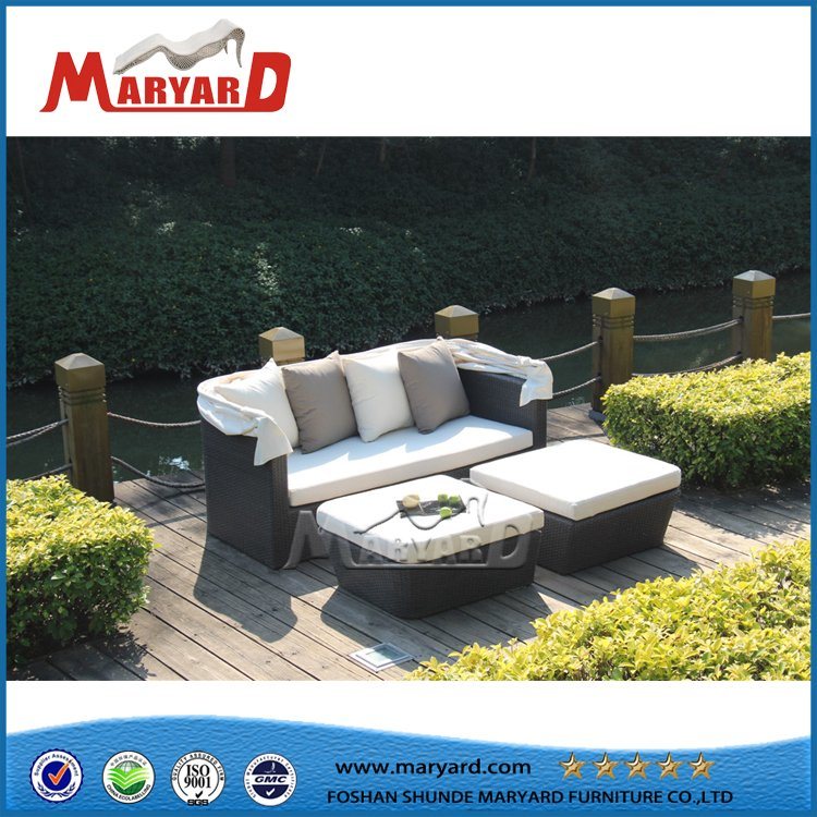 Professional Customized Patio Furniture Rattan Chaise Lounge Chair Garden Sunbed Daybed