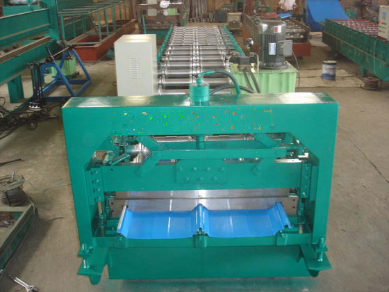 Automatic Double-Deck Roof Tile Roll Forming Machine 840mm Roof Tile