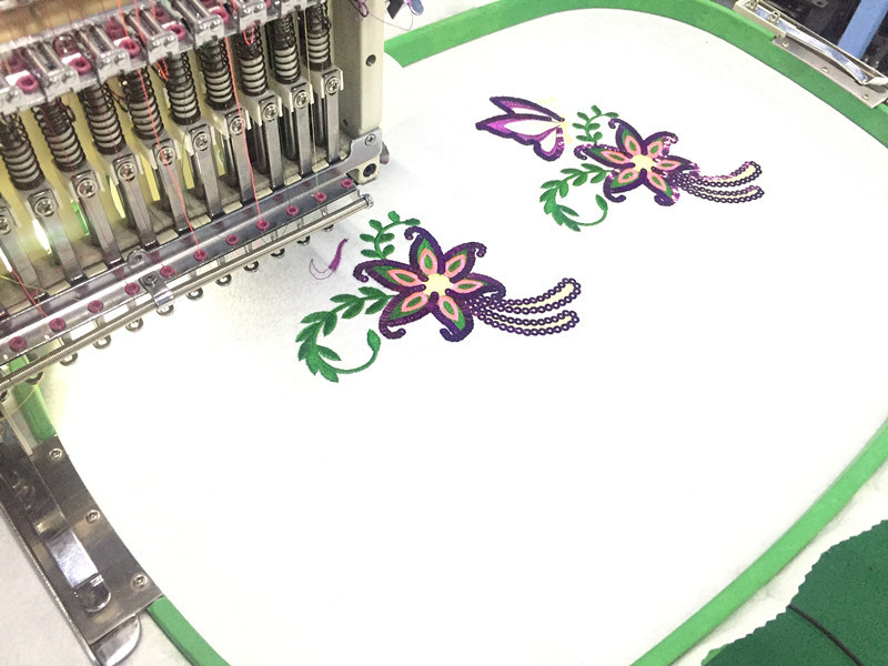 Feiya 12 Needles 1 Head Embroidery Machine with Embroidery Thread