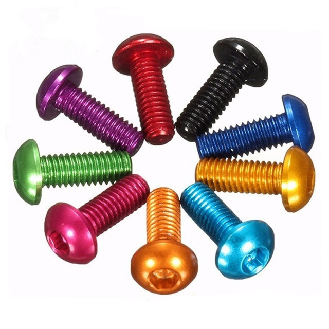 Wholesale Anodized Aluminium Bolts with Button Head for Bicycle Parts