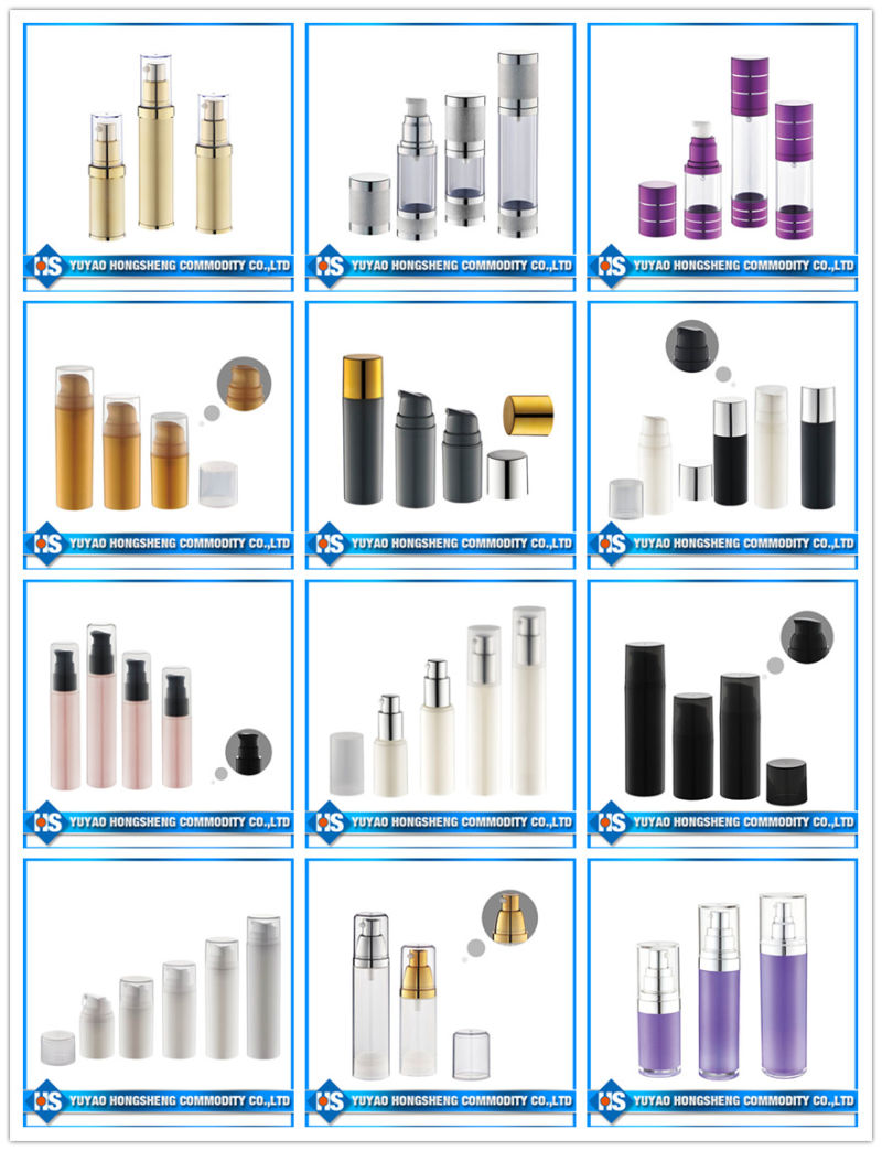 All Plastic Cosmetic Airless Bottle UV Available PP Airless Bottle