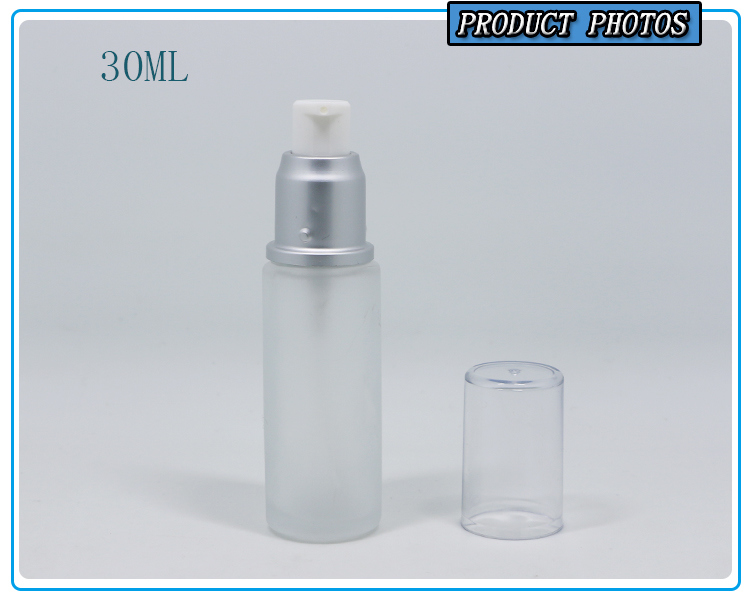 30ml Frosted Glass Bottle Lotion Pump Foundation Serum Bottle