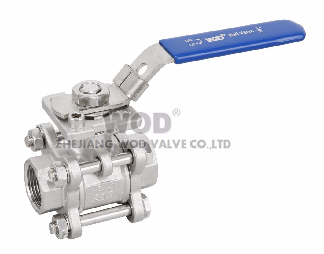 3 Pieces Lockable Ball Valve