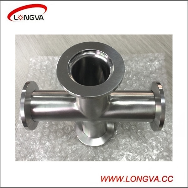 Stainless Steel Sanitary Vacuum Pipe Fittings Equal Cross