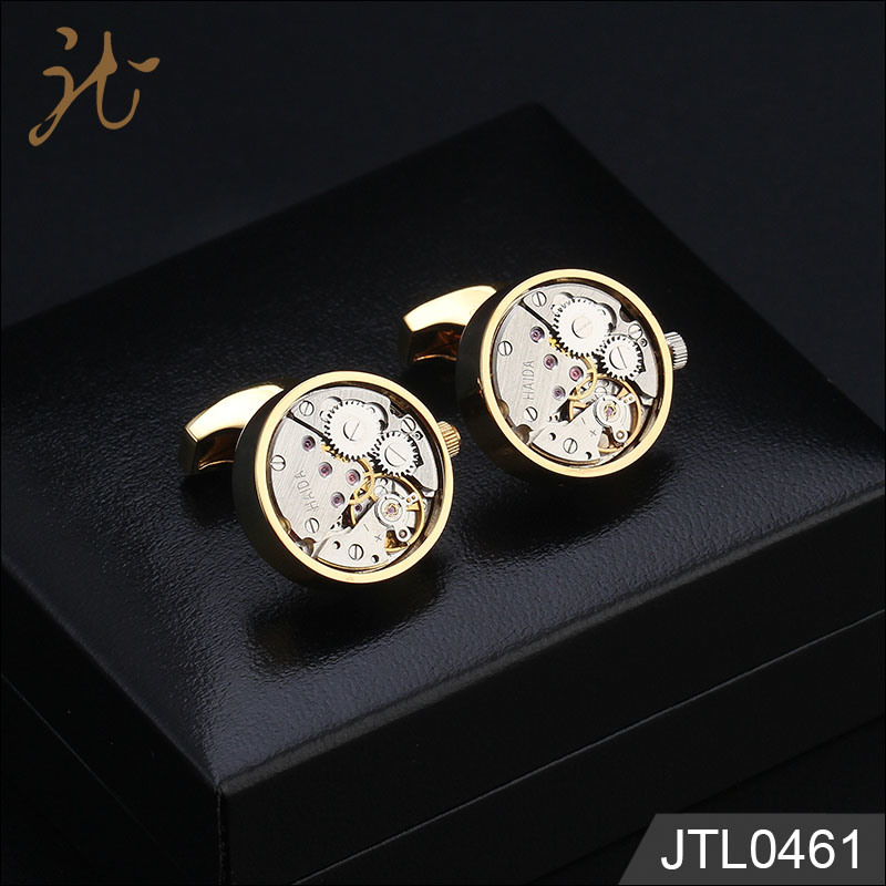 Punk Gear Movement Watch Cufflinks for Man