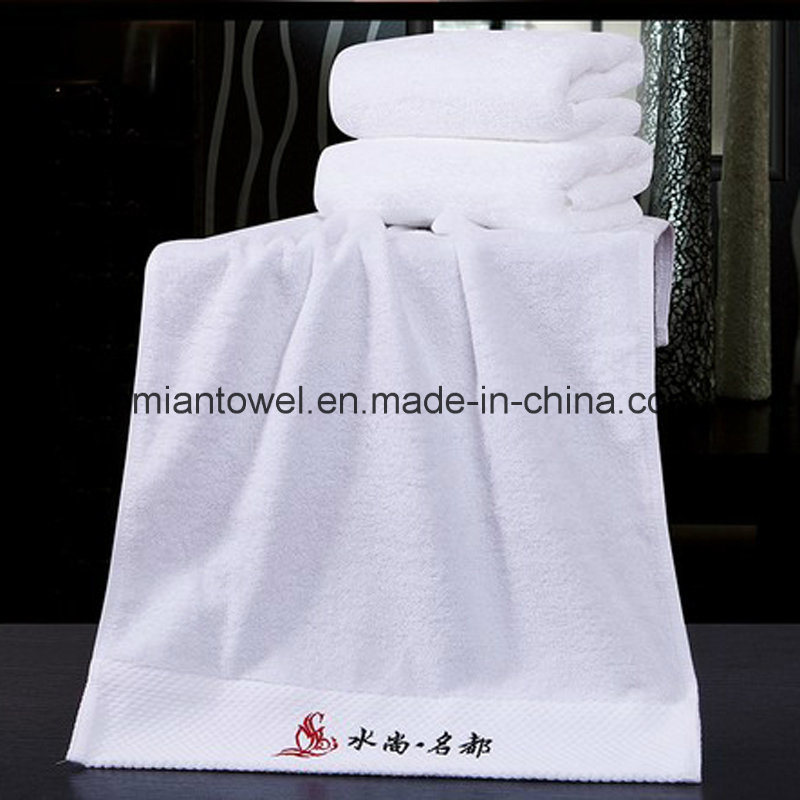 100% Cotton Pure White Luxury Custom Made High Quality Towel