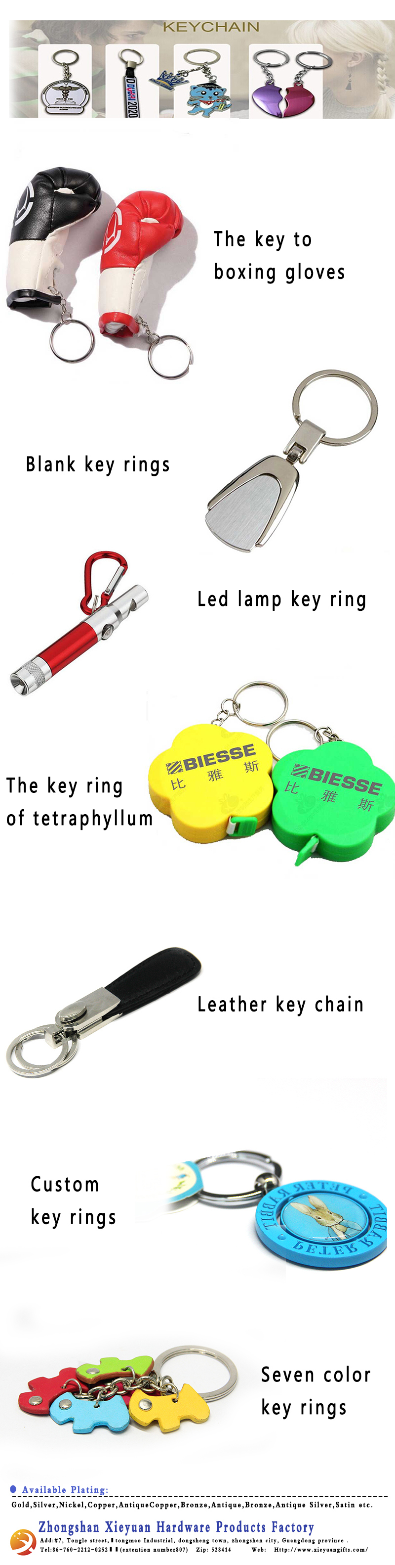 BSCI Factory Top Supplier Do Custom Promotional Metal Key Chain