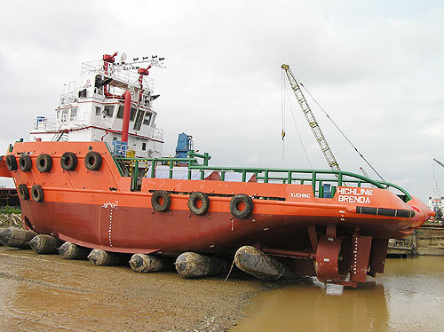Roller Rubber Launching Airbag for Vessels Pull