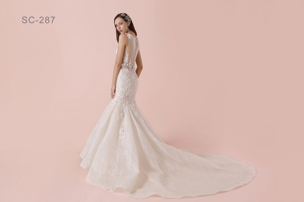 2018 Plus Size Lace Wedding Dress Bridal Gown