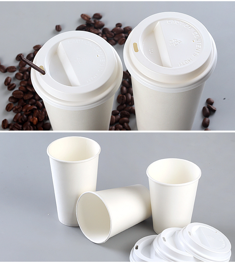 9ounces Green Coffee Cup Customized Logo Disposable White Paper Cup