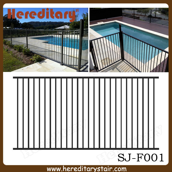 Powder Coated Aluminum Flat Pool Fencing for Garden (SJ-F001)