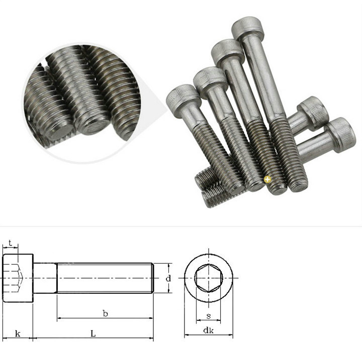 Factory Price Hexagonal Socket Cap Bolt with Reduced Thread