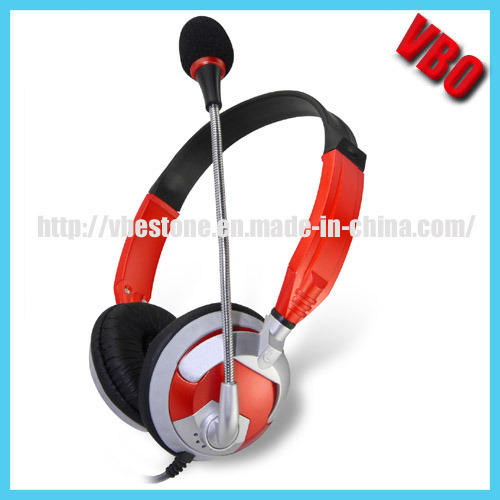 2014 China New Designed Flexible Comfortable Computer Headphone with Rotary Mic