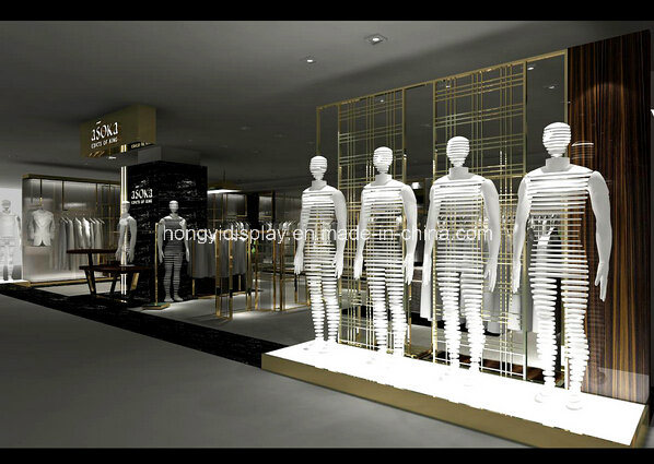 Marble Base Display Shop Fittings for Luxury Men Clothing Shop Decoration