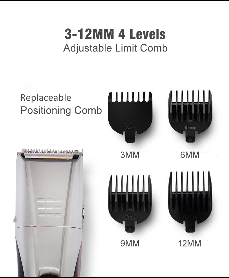 Ufree Cordless Electric Rechargeable Salon Hair Trimmer Men Grooming Hair Clipper