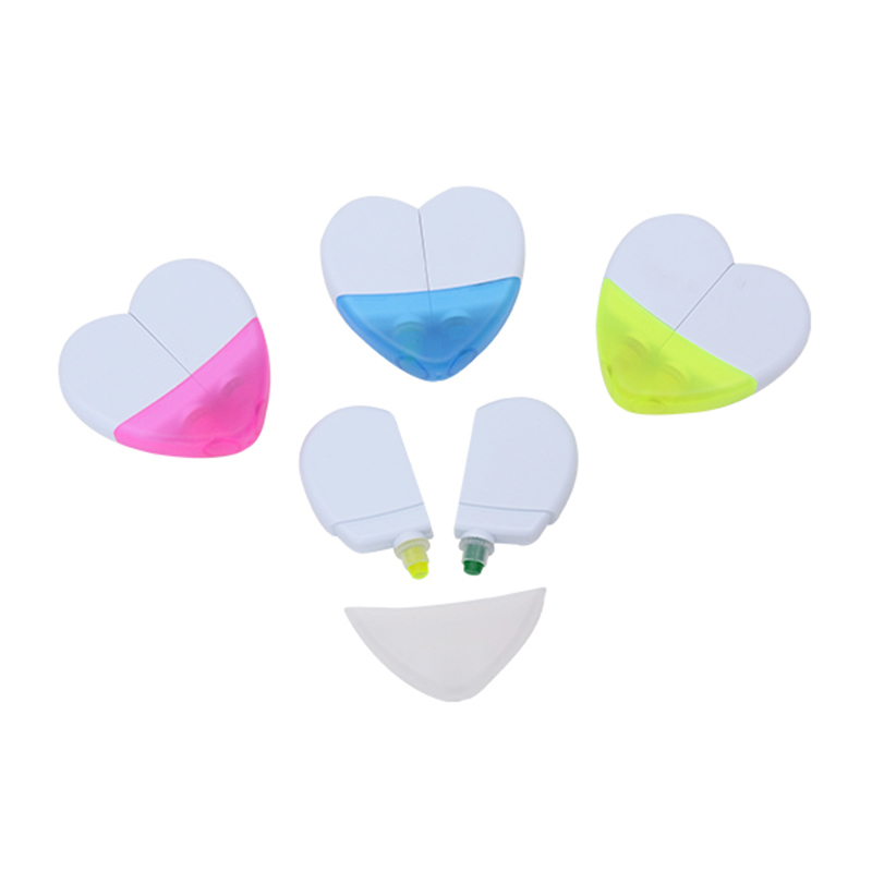 Rainbow Love Heart Shaped Highlighterpen, Marker Highlighter Pen, Promotional Gift Highlighter Pen